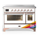ILVE Majestic III 48-Inch Induction Range with 6 Induction Elements and Triple Glass Door Electric Oven in RAL with Copper Trim (UMIB48NR3RAP)