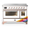 ILVE Majestic III 48-Inch Induction Range with 6 Induction Elements and Triple Glass Door Electric Oven in RAL with Copper Trim (UMIB48NR3RAP)