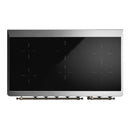 ILVE Majestic III 48-Inch Induction Range with 6 Induction Elements and Triple Glass Door Electric Oven in Stainless Steel with Burnished Trim (UMIB48NR3SSB)