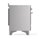 ILVE Majestic III 48-Inch Induction Range with 6 Induction Elements and Triple Glass Door Electric Oven in Stainless Steel with Chrome Trim (UMIB48NR3SSC)