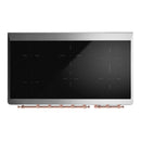ILVE Majestic III 48-Inch Induction Range with 6 Induction Elements and Solid Door Electric Oven in Antique White with Copper Trim (UMIB48QNR3AWP)
