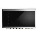 ILVE Majestic III 48-Inch Induction Range with 6 Induction Elements and Solid Door Electric Oven in Glossy Black with Burnished Trim (UMIB48QNR3BKB)