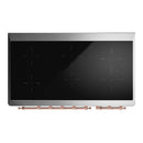 ILVE Majestic III 48-Inch Induction Range with 6 Induction Elements and Solid Door Electric Oven in Glossy Black with Copper Trim (UMIB48QNR3BKP)