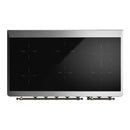 ILVE Majestic III 48-Inch Induction Range with 6 Induction Elements and Solid Door Electric Oven in Emerald Green with Burnished Trim (UMIB48QNR3EGB)