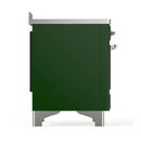 ILVE Majestic III 48-Inch Induction Range with 6 Induction Elements and Solid Door Electric Oven in Emerald Green with Chrome Trim (UMIB48QNR3EGC)
