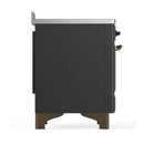 ILVE Majestic III 48-Inch Induction Range with 6 Induction Elements and Solid Door Electric Oven in Matte Graphite with Burnished Trim (UMIB48QNR3MGB)