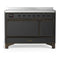 ILVE Majestic III 48-Inch Induction Range with 6 Induction Elements and Solid Door Electric Oven in Matte Graphite with Burnished Trim (UMIB48QNR3MGB)