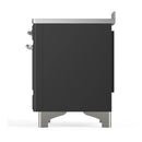 ILVE Majestic III 48-Inch Induction Range with 6 Induction Elements and Solid Door Electric Oven in Matte Graphite with Chrome Trim (UMIB48QNR3MGC)