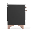 ILVE Majestic III 48-Inch Induction Range with 6 Induction Elements and Solid Door Electric Oven in Matte Graphite with Copper Trim (UMIB48QNR3MGP)