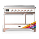 ILVE Majestic III 48-Inch Induction Range with 6 Induction Elements and Solid Door Electric Oven in RAL with Copper Trim (UMIB48QNR3RAP)