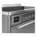 ILVE Majestic III 48-Inch Induction Range with 6 Induction Elements and Solid Door Electric Oven in Stainless Steel with Chrome Trim (UMIB48QNR3SSC)