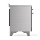 ILVE Majestic III 48-Inch Induction Range with 6 Induction Elements and Solid Door Electric Oven in Stainless Steel with Chrome Trim (UMIB48QNR3SSC)