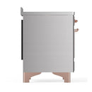 ILVE Majestic III 48-Inch Induction Range with 6 Induction Elements and Solid Door Electric Oven in Stainless Steel with Copper Trim (UMIB48QNR3SSP)