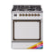 ILVE Nostalgie II Noblesse 30-Inch 4.0 Cu. Ft. Propane Gas Dual Fuel Range with 5 Burners and Solid Door in Custom RAL with Burnished Bronze Trim (UN30QNMPRABLP)