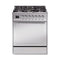 ILVE Nostalgie II Noblesse 30-Inch 4.0 Cu. Ft. Natural Gas Dual Fuel Range with 5 Burners and Solid Door in Stainless Steel with Chrome Trim (UN30QNMPSSC)
