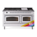 Stainless dual fuel range with griddle, sealed burners, and two triple-glass ovens
