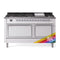 ILVE Nostalgie II Noblesse 60-Inch 5.8 Cu. Ft. Dual Oven Propane Gas Dual Fuel Range with 9 Burners, Griddle and Solid Door in Custom RAL with Chrome Trim (UN60FQNMPRACLP)