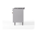 White range side profile view with bronze connections and cabinet-style back panel
