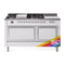 ILVE Nostalgie II Noblesse 60-Inch 5.8 Cu. Ft. Dual Oven Natural Gas Dual Fuel Range with 7 Burners, Griddle, French Top and Solid Door in RAL with Chrome Trim (UN60FSQNMPRAC)