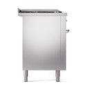 Stainless steel oven side panel with handle and four leveling feet
