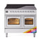 ILVE Nostalgie II Noblesse 40-Inch 4.3 Cu. Ft. Dual Oven Induction Range with 6 Elements and Triple Glass Door in Custom RAL with Chrome Trim (UNDI406NMPRAC)