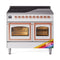 ILVE Nostalgie II Noblesse 40-Inch 4.3 Cu. Ft. Dual Oven Induction Range with 6 Elements and Triple Glass Door in Custom RAL with Copper Trim (UNDI406NMPRAP)