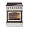 ILVE Nostalgie II Noblesse 30-Inch 4.0 Cu. Ft. Induction Range with 4 Elements and Triple Glass Door in Antique White with Burnished Bronze Trim (UNI304NMPAWB)