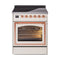 ILVE Nostalgie II Noblesse 30-Inch 4.0 Cu. Ft. Induction Range with 4 Elements and Triple Glass Door in Antique White with Copper Trim (UNI304NMPAWP)