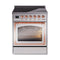 ILVE Nostalgie II Noblesse 30-Inch 4.0 Cu. Ft. Induction Range with 4 Elements and Triple Glass Door in Stainless Steel with Copper Trim (UNI304NMPSSP)