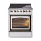 ILVE Nostalgie II Noblesse 30-Inch 4.0 Cu. Ft. Induction Range with 4 Elements and Triple Glass Door in White with Burnished Bronze Trim (UNI304NMPWHB)