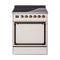 ILVE Nostalgie II Noblesse 30-Inch 4.0 Cu. Ft. Induction Range with 4 Elements and Solid Door in Antique White with Burnished Bronze Trim (UNI304QNMPAWB)