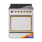 ILVE Nostalgie II Noblesse 30-Inch 4.0 Cu. Ft. Induction Range with 4 Elements and Solid Door in RAL with Brass Trim (UNI304QNMPRAG)
