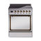 ILVE Nostalgie II Noblesse 30-Inch 4.0 Cu. Ft. Induction Range with 4 Elements and Solid Door in Stainless Steel with Burnished Bronze Trim (UNI304QNMPSSB)