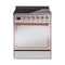ILVE Nostalgie II Noblesse 30-Inch 4.0 Cu. Ft. Induction Range with 4 Elements and Solid Door in Stainless Steel with Copper Trim (UNI304QNMPSSP)