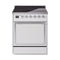 ILVE Nostalgie II Noblesse 30-Inch 4.0 Cu. Ft. Induction Range with 4 Elements and Solid Door in White with Chrome Trim (UNI304QNMPWHC)