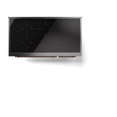Induction range dark glass cooktop panel with subtle markings