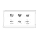 Induction range power chart showing 2.5K, 3.2K, and 1.8K watts
