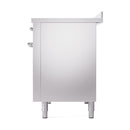 Stainless steel oven side panel with chrome trim and adjustable leveling feet