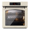 ILVE Nostalgie II 30-Inch 4.4 Cu. Ft. Built-In Pyrolytic Convection Single Wall Oven in Antique White with Burnished Trim (UOV30NTPYAWB)