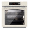 ILVE Nostalgie II 30-Inch 4.4 Cu. Ft. Built-In Pyrolytic Convection Single Wall Oven in Antique White with Chrome Trim (UOV30NTPYAWC)