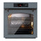 ILVE Nostalgie II 30-Inch 4.4 Cu. Ft. Built-In Pyrolytic Convection Single Wall Oven in Blue Grey with Burnished Trim (UOV30NTPYBGB)