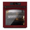 ILVE Nostalgie II 30-Inch 4.4 Cu. Ft. Built-In Pyrolytic Convection Single Wall Oven in Burgundy with Burnished Trim (UOV30NTPYBUB)