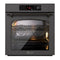 ILVE Nostalgie II 30-Inch 4.4 Cu. Ft. Built-In Pyrolytic Convection Single Wall Oven in Graphite Matte with Burnished Trim (UOV30NTPYMGB)
