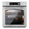 ILVE Nostalgie II 30-Inch 4.4 Cu. Ft. Built-In Pyrolytic Convection Single Wall Oven in Stainless Steel with Chrome Trim (UOV30NTPYSSC)