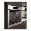 Stainless steel ILVE single wall oven with control panel and dark glass oven door