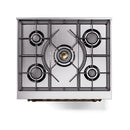 ILVE Nostalgie II 30-Inch Dual Fuel Freestanding Range in Blue Grey with Bronze Trim (UP30NMPBGB)