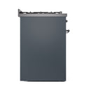 ILVE Nostalgie II 30-Inch Dual Fuel Freestanding Range in Blue Grey with Chrome Trim (UP30NMPBGC)