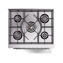 ILVE Nostalgie II 30-Inch Dual Fuel Freestanding Range in Blue Grey with Chrome Trim (UP30NMPBGC)