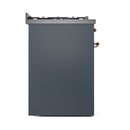 ILVE Nostalgie II 30-Inch Dual Fuel Freestanding Range in Blue Grey with Copper Trim (UP30NMPBGP)