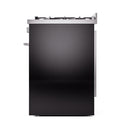 ILVE Professional Plus II 30-Inch 4.0 Cu. Ft. Propane Gas Dual Fuel Range with 5 Burners and Solid Door in Glossy Black (UP30QMPBKLP)
